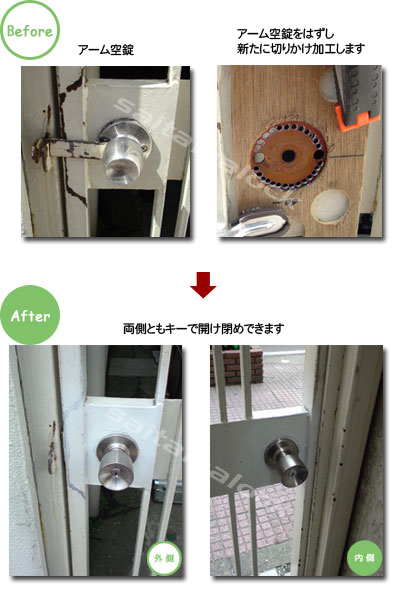 鉄扉の門扉