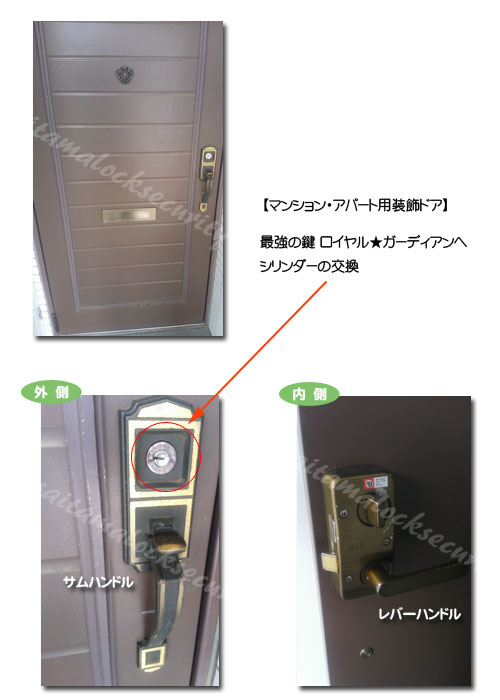 MIWAからロイヤルガーディアンに鍵交換