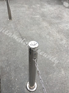 鍵開け 駐車場チェーンポール/さいたま市大宮区の施工イメージ