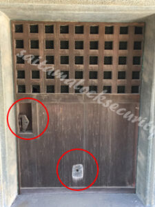 蔵戸鍵開け｜升格子（ますこうし）の引戸の施工イメージ