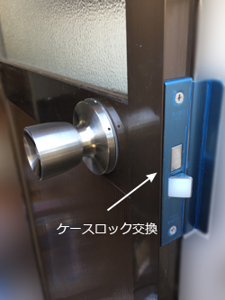 勝手口鍵交換