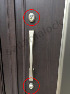 TOSTEM トステム玄関ドア LIXILリクシル鍵交換 鍵をなくした / 埼玉県 蓮田市の施工イメージ