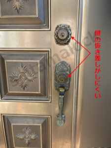 OBEL サムラッチ錠 鍵交換 鍵が抜けない入れにくい / 埼玉県 鶴ヶ島市の施工イメージ